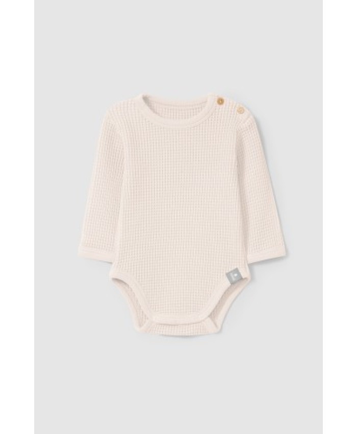 Snug Bodysuit  in Waffle Wave Pink